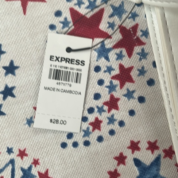 Express white clutch purse with grommets - Picture 3 of 6